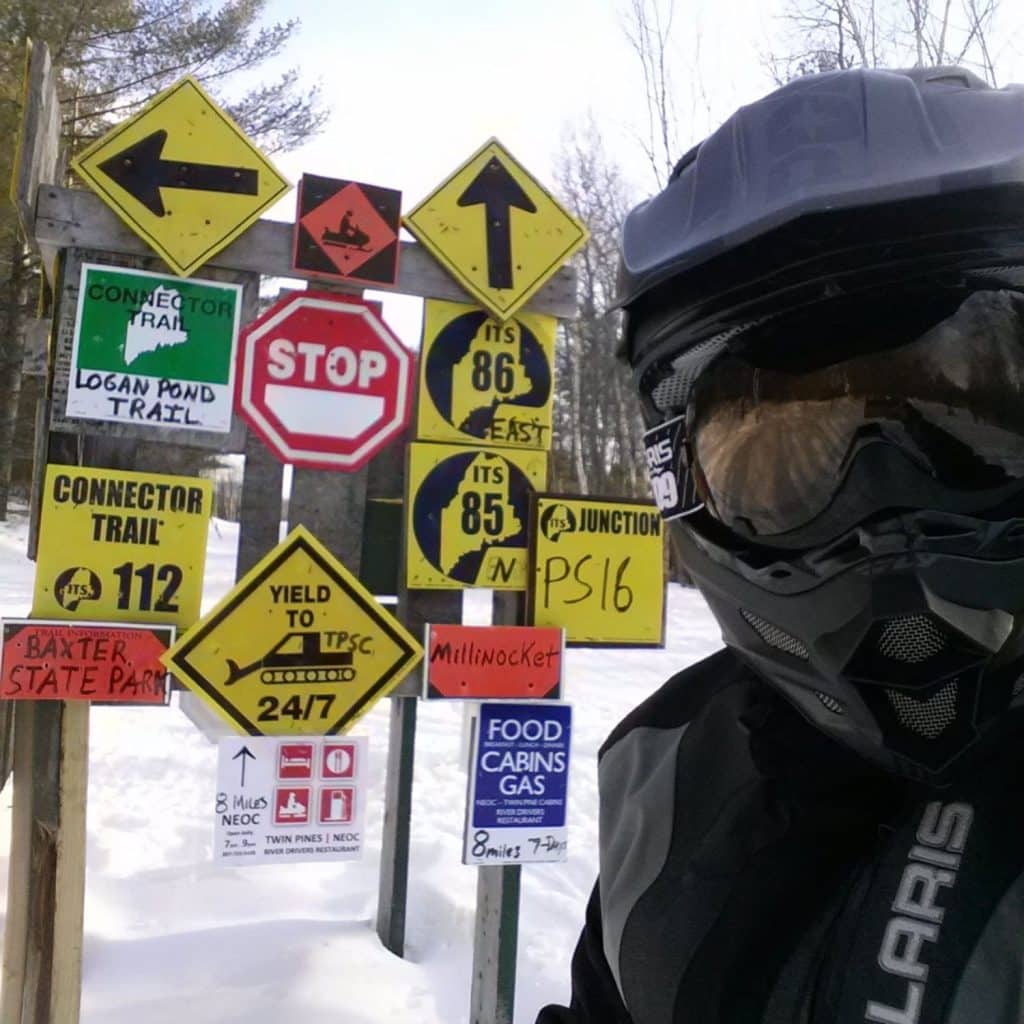 Example of trail signage in Maine